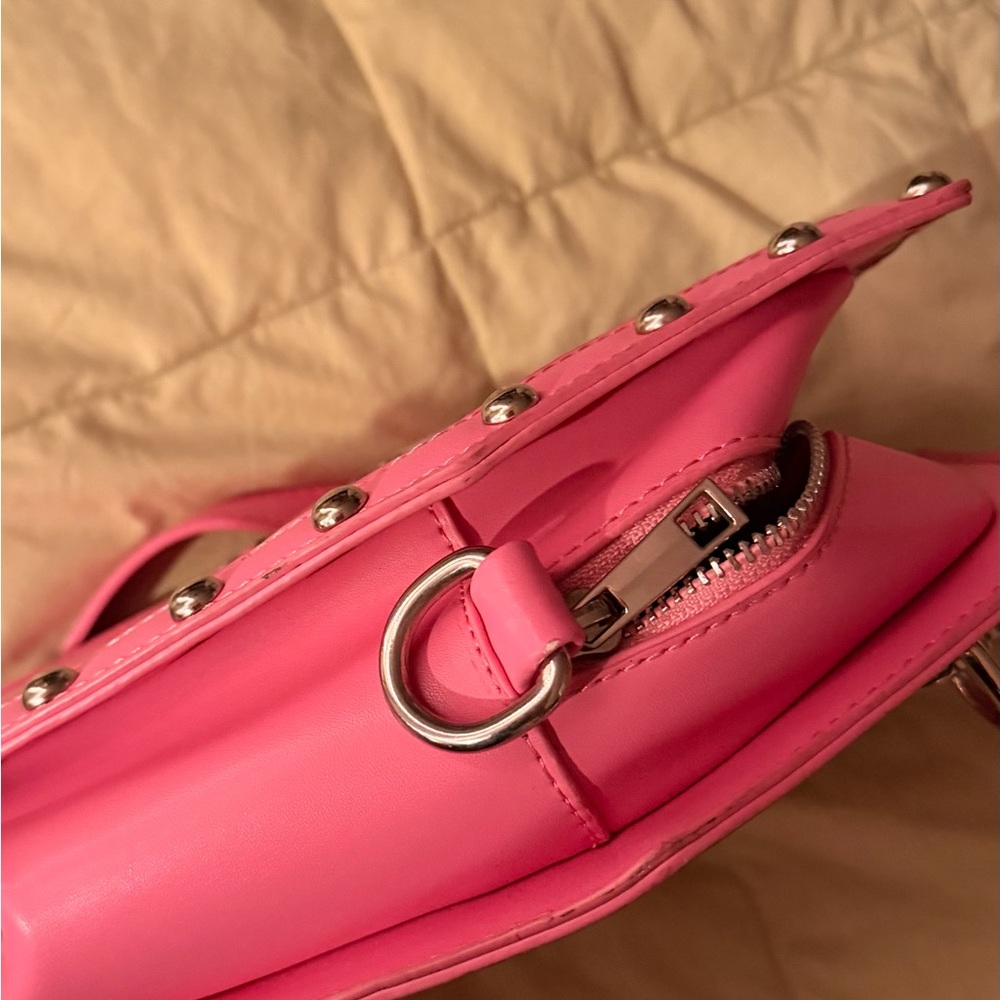 Dolls Kill Pink Coffin Crossbody Bag with Skull - Picture 6 of 9